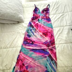 Printed maxi dress size S
